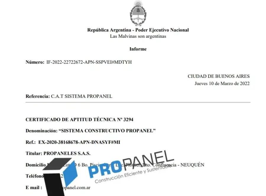 Certificado Certificado de Aptitud Técnica